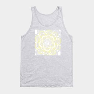 Woven Fantasy - Yellow, Grey & White Mandala Tank Top